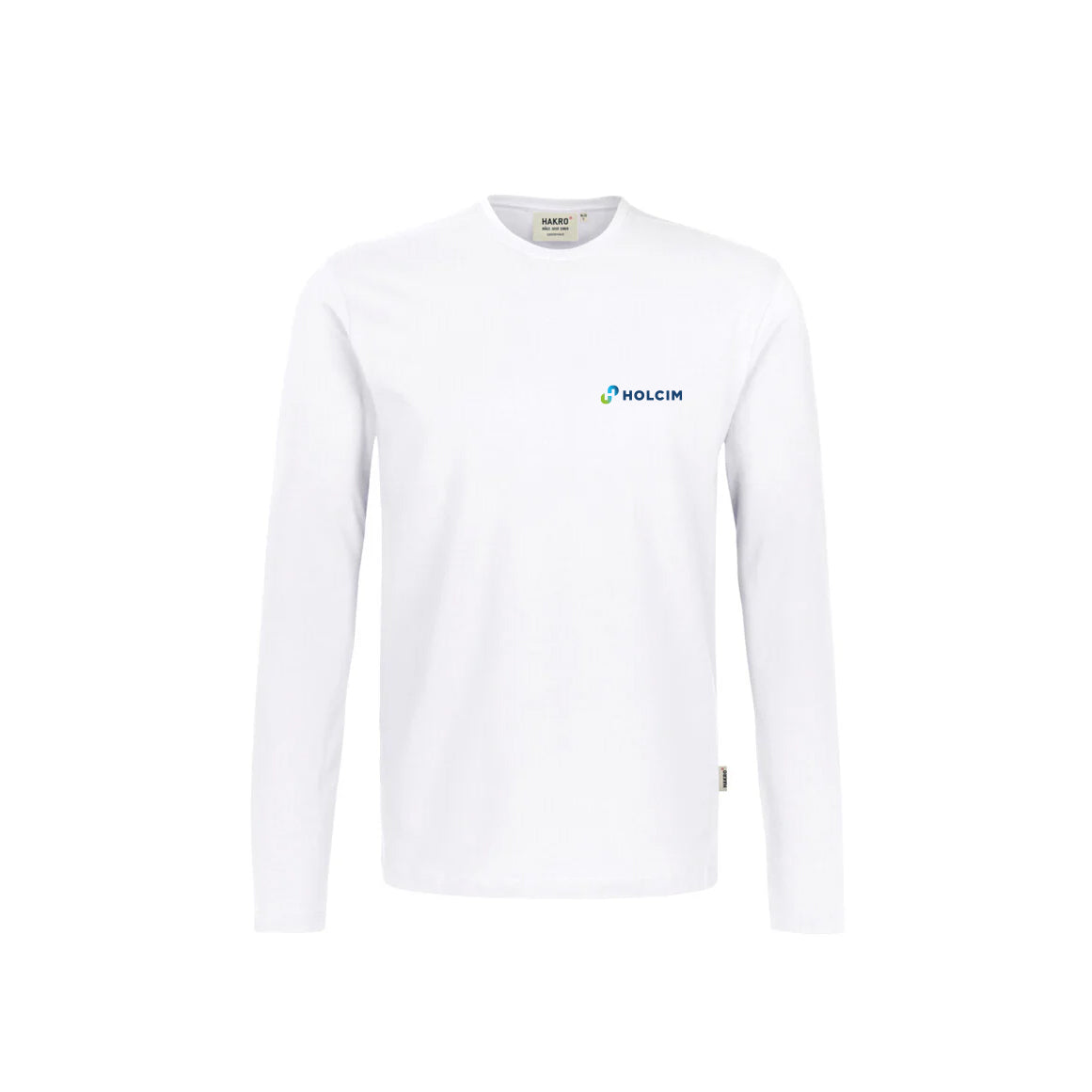 HAKRO Herren Longsleeve "Holcim" weiß