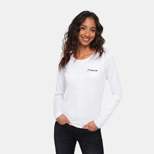 HAKRO Damen Longsleeve "Holcim" - weiß