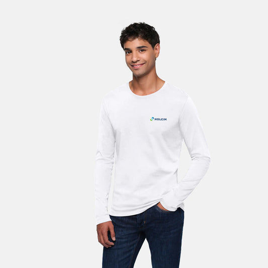 HAKRO Herren Longsleeve "Holcim" weiß